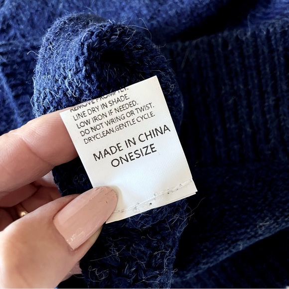 Sweater Vest, Pull-over, Boxy, Oversized, Nubby Weave, Warm Royal Blue, … - Picture 11 of 11